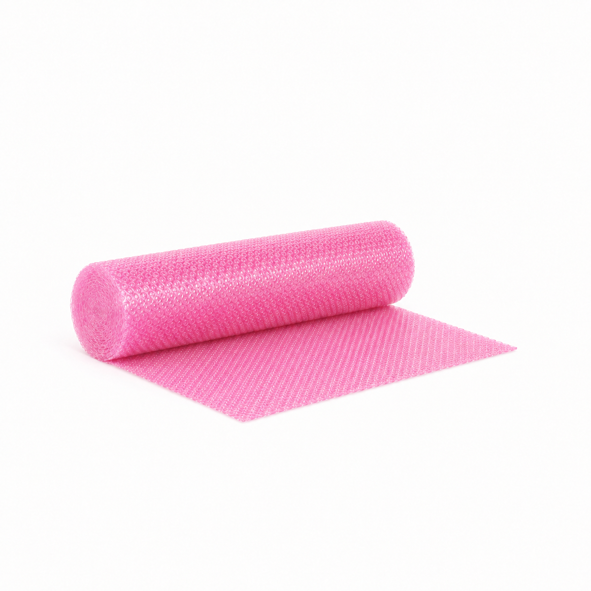 Pink Coreless Bubble Wrap, 500 mm wide, 10 m roll with 10 mm bubbles
