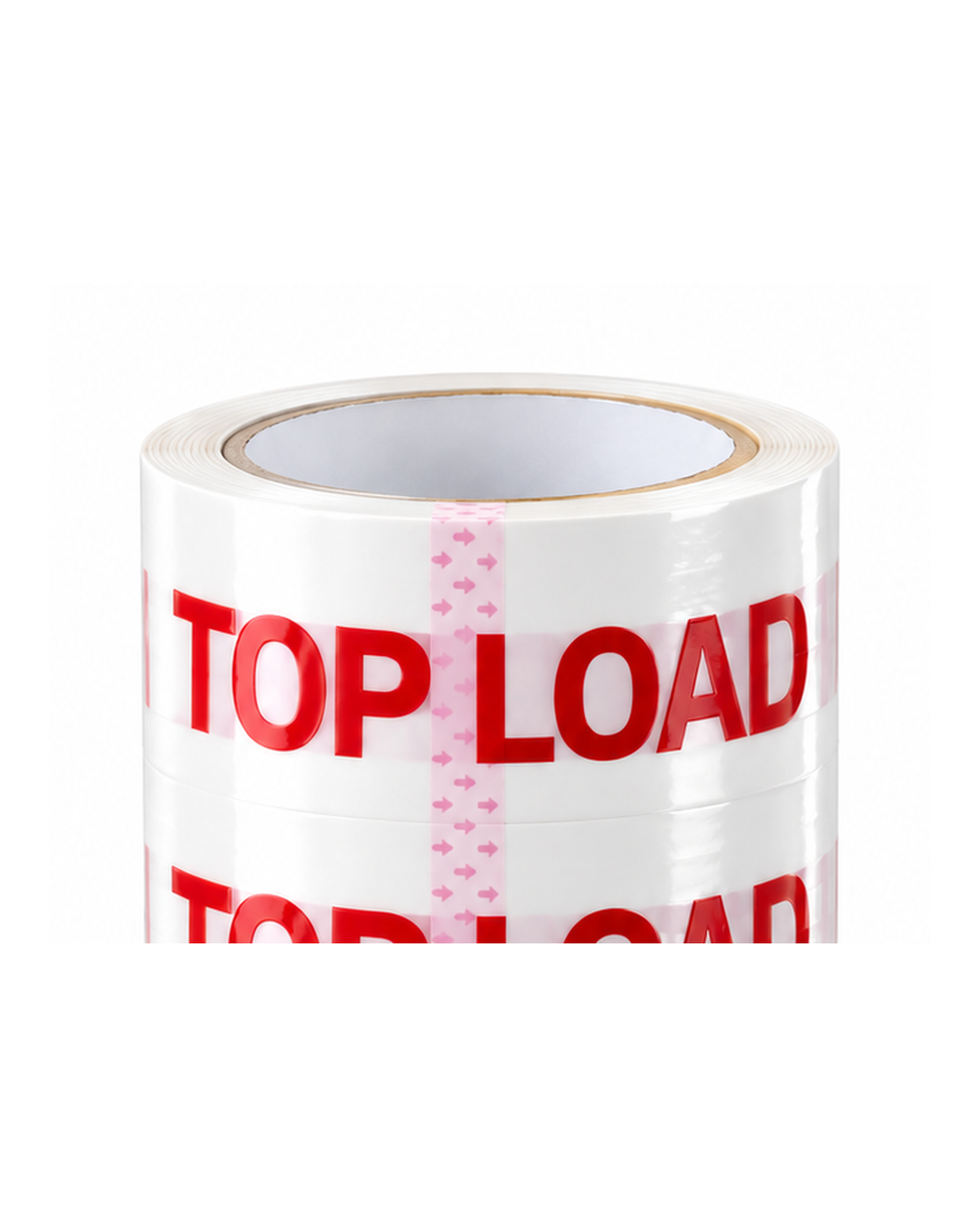 Top Load printed packing tape roll core and print detail