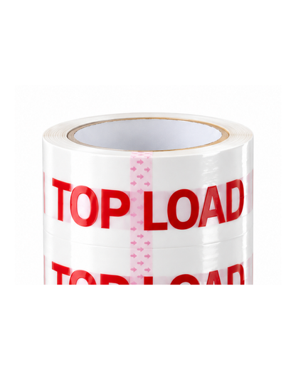 Top Load printed packing tape roll core and print detail